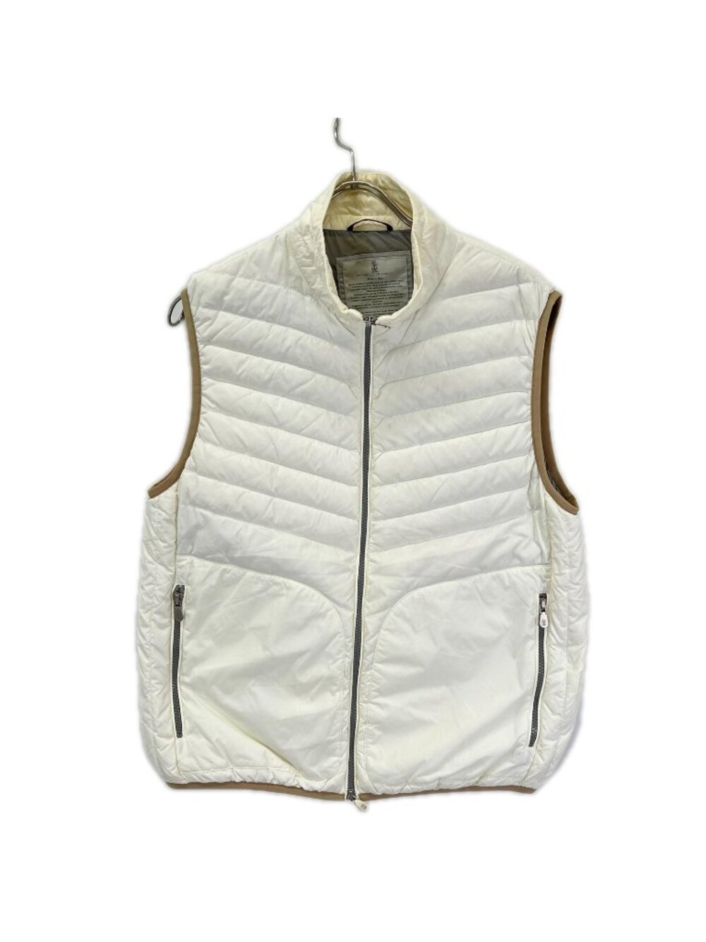 Brunello Cucinelli Ivory Down Vest